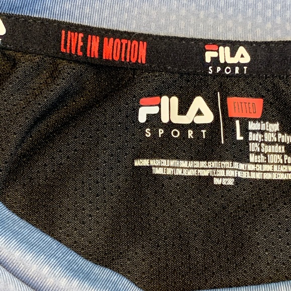 Men’s Fila athletic workout shirt black & gray - Picture 4 of 6